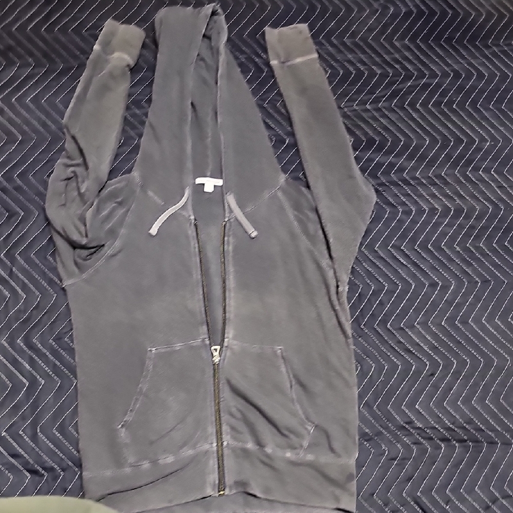 Casual Black Zip-Up Hoodie
